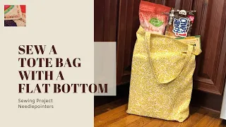 How to sew a Simple Tote Bag with a Flat Bottom