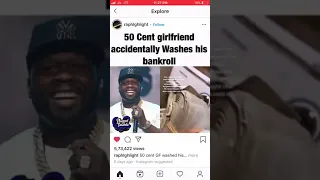 50cent gf washed his bankroll of hunnids😂🙏