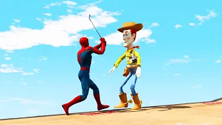 GTA 5 Water Ragdolls Spiderman vs Woody Jumps/Fails (Euphoria Physics Funny Moments)