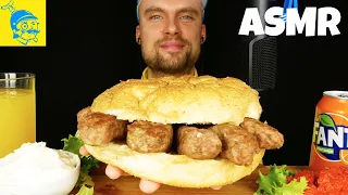 ASMR Ćevapčići eating 🤤 (Balkan meatballs, English subtitles) - GFASMR