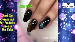 New Magnetic Nail Polish In Action 😱 Cat Eyes Magic Nails ✨