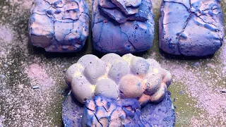 Chalkness Monster Pasted and Plain Prosource Gym Chalk Blocks w Reforms 💙👾💜 | Gym Chalk ASMR |