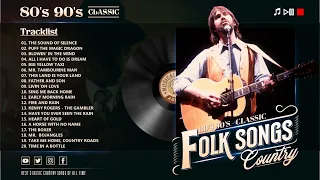 Beautiful Folk Songs 💙 Classic Folk & Country Music 80's 90's Playlist 🎶 Country Folk Music