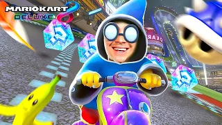 alanzoka jogando Mario Kart 8 com os amigos