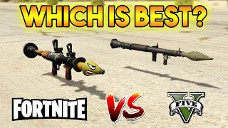 GTA 5 RPG VS FORTNITE ROCKET LAUNCHER | WHICH IS BEST?