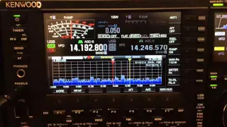 Kenwood TS990 Noise Blanker Demonstration on Plasma TV