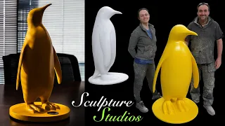 Creating Cute Fibreglass Penguins by Sculpture Studios