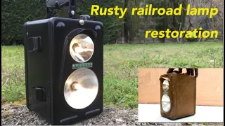 Rusty railroad French lamp RESTORATION