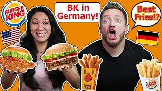 American Wife Tries GERMAN BURGER KING!! (Better than McDonald's?)