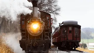 Canadian National 89: Wet Winter Steam in Amish Paradise