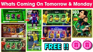 What Is Coming On Tomorrow & Next Monday In eFootball 2024 Mobile !! Upcoming Potw, Free Coins 🤩🔔