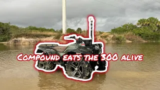 Honda 300 gets EATIN IN QUICK SAND (INSANE!!)