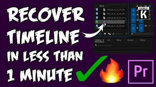 Recover Accidentally Closed Timeline - Premiere Pro