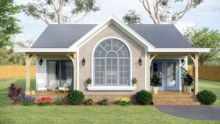 Small House Design (9x10 Meters) 2 Bedrooms - The Most Beautiful Cottage House You'll Ever See