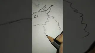 Fire🔥and Ice ❄ Dragon combined drawing Part 1 Subscribe for part 2