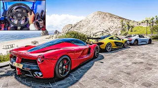 THE HOLY TRINITY CONVOY (P1, LaFerrari, 918) - Forza Horizon 5 (Steering Wheel + Shifter) Gameplay