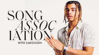 24KGoldn Sings Adele, Bruno Mars, and "Mood" In a Game of Song Association | ELLE