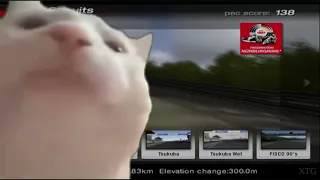 cat vibing to gt4 arcade mode