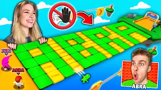 Jeśli ⚠️ DOTKNIESZ *ZIELONEGO* KOLORU 🟩 = ODPADASZ z GRY ⛔️ z MOJĄ DZIEWCZYNĄ 👧 w Stumble Guys! 😱