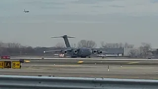 C-17 Globemaster III Takes off on Runway 22R @ JFK Part 2