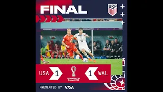 USA vs Wales 1 1  2022 FIFA World Cup Qatar  Match Highlights