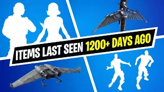 Fortnite Top 50 RARE Item Shop cosmetics NOT RETURNED for more than 1200 DAYS