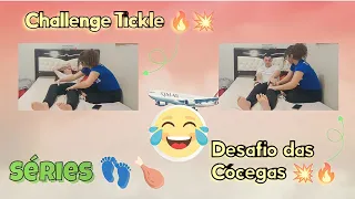 DESAFIO DAS CÓCEGAS 🔥🔥 CHALLENGE TICKLE 🔥 🔥 Series cosquinha nas coxas 🍗🍗😂