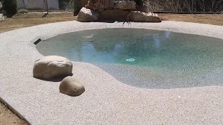 Proceso construcción piscina arena