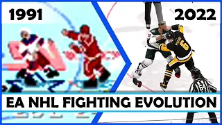 EA NHL fights evolution [1991 - 2022]