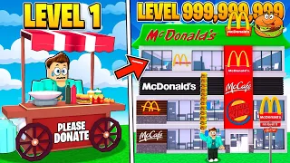 I OPENED MY $100,000 McDonalds In Roblox!!