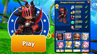 Sonic Dash - Dragon Hunter Lancelot Unlocked and Fully Upgraded vs All Bosses Zazz Eggman Gameplay