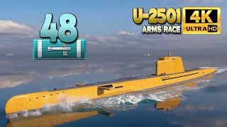 Yellow submarine U-2501 with huge 5600 base XP game - World of Warships