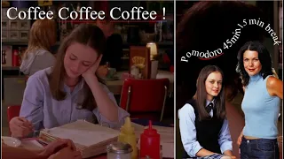 Gilmore Girls | Come study with Rory in Lukes Dinner | Aesthetic Lofi Music Pomodoro 45/15timer