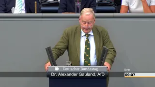 Alexander Gauland (AfD) in der Bundestagsdebatte nach der Sommerpause am 12.09.2018