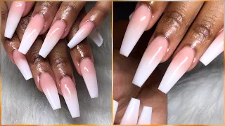 Acrylic Nails | Watch me Work |  Babyboomer Tutorial | French Fade Ombré Nail Art Design