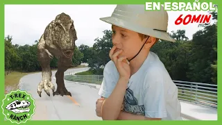 Parque de T-Rex | ¡T-Rex gigante de tamaño real persigue a Ranger Aaron en un camión!