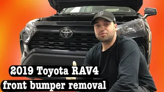 2019 Toyota RAV4 front bumper removal