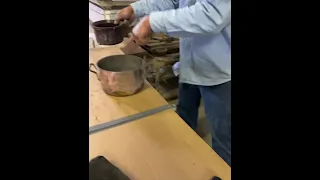 The art of re-tinning copper pots