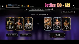 MK mobile battle 138 + 139 Fatal Black Dragon Tower