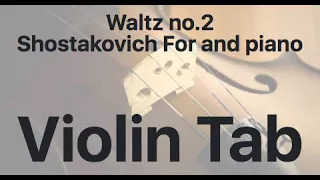 Learn Waltz no.2 Shostakovich For  and piano on Violin - How to Play Tutorial