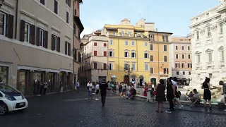 4K Walk - Trevi Fountain, Italy "Street of Central Rome"