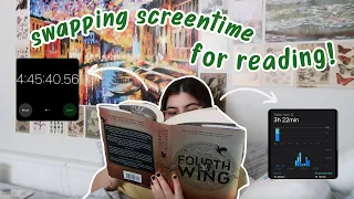 swapping my SCREEN TIME for READING | i got sick during this :)