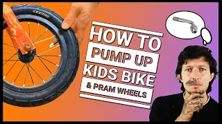 How to pump up a kids bike wheel and a pram wheel using an adpator!