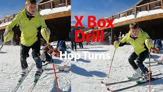 X Box Exercise, Hop Turns for Elite Skiers