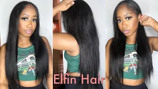 DETAILED INSTALL OF PU HUMAN HAIR CLIP IN EXTENSIONS | ELFIN HAIR