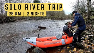 3-Day / 28km Solo Canoe Trip on the Eden River in Winter