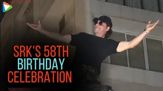 Shah Rukh Khan celebrates his 58th birthday with fans outside Mannat