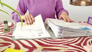 ASMR Paper Sorting • Organizing Documents in Binder • No Talking