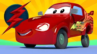Garagem de carro para crianças - Jerry é Flash da Liga da Justiça - Videos de carros para crianças