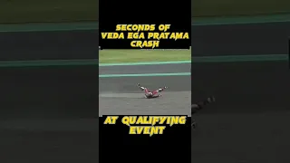 seconds of veda ega pratama crash at qualifying mandalika circuit event